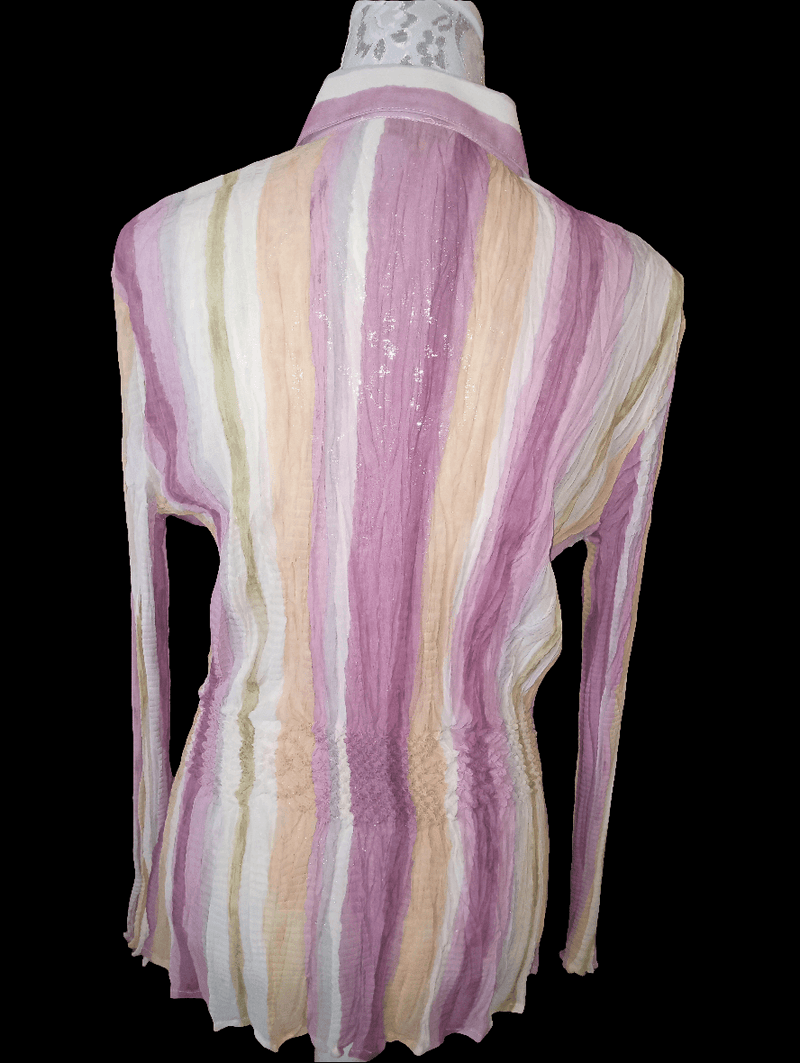 Medium Crinkle Multi Colored Ombre Long Sleeve Blouse Inspired By You