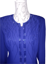 Royal Purple Embroidered Sequin Skirt Suit Size 8 Inspired By You
