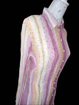 Medium Crinkle Multi Colored Ombre Long Sleeve Blouse Inspired By You