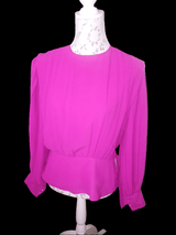 Fuchsia Long Sleeve Blouse Size 10 Inspired By You
