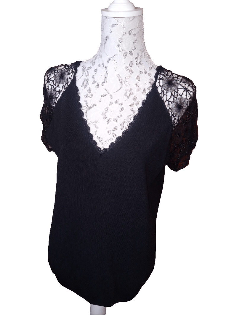 XL Short Sleeve V Neck Beaded Blouse Inspired By You