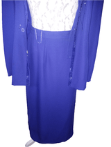 Royal Purple Embroidered Sequin Skirt Suit Size 8 Inspired By You