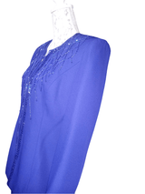 Royal Purple Embroidered Sequin Skirt Suit Size 8 Inspired By You
