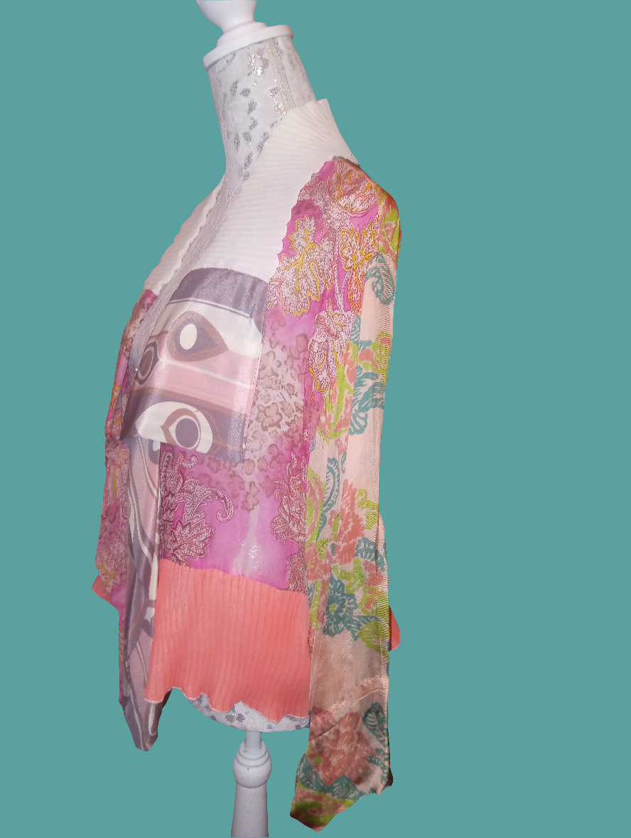One Size Floral Multicolor Jacket