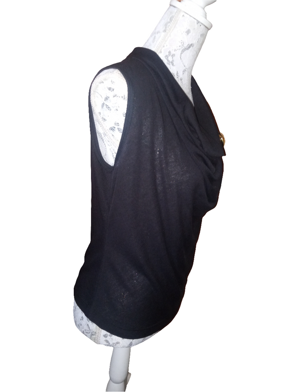 Small Black Kowl Collar Sleeveless Inspired By You