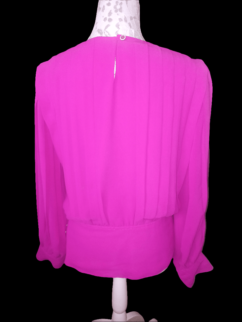 Fuchsia Long Sleeve Blouse Size 10 Inspired By You