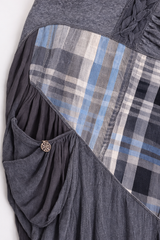 Carolina Blue+Gray Plaid Skirt Size 8 Inspired By You