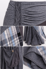 Carolina Blue+Gray Plaid Skirt Size 8 Inspired By You